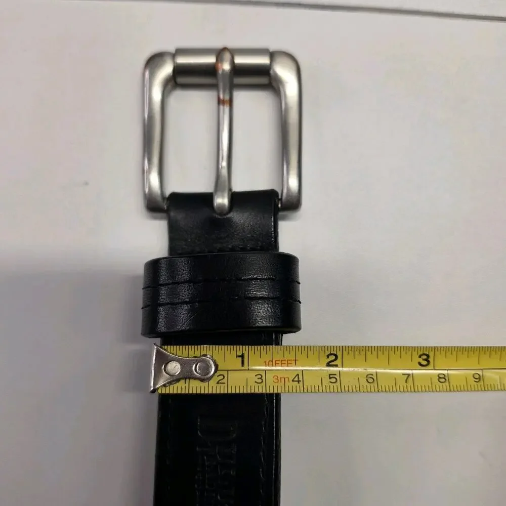 Duluth Trading Co Black Italian Adjustable Leather Belt Sz 46 Men 11019 Lifetime